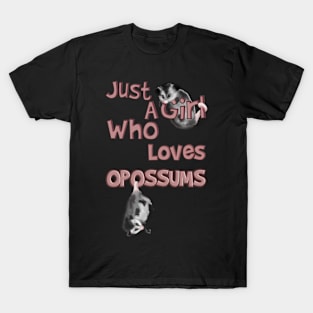 Just A Girl Who Loves Opossums T-Shirt